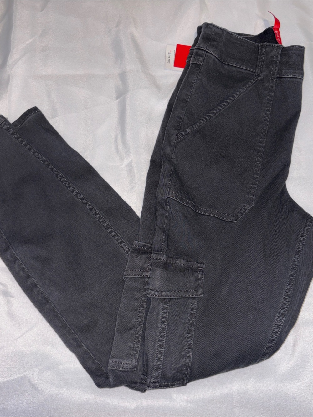 Spanx Black Utility Cargo Jeans Medium